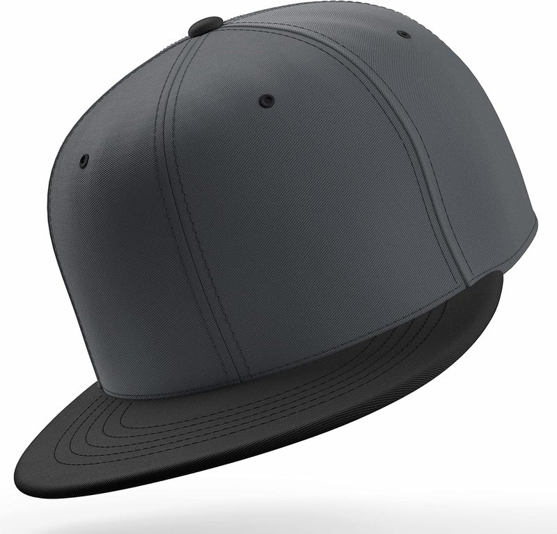 Daxton Store Classic Blank Snapback Flat Bill Visor Hat Cap One Size Adjustable Back - Image 4
